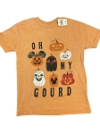 Disney Youth Shirt - Halloween Mickey Mouse - Oh My Gourd - Med (LAST ONE IN STOCK)