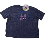 Disney Women's Shirt - Four Park Icons Foil - NAVY PLUS 3X
