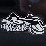 Disney Window Decal - My Other Car is a Monorail
