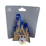 Disney Hair Clip - Cinderella Castle Blue & Gold
